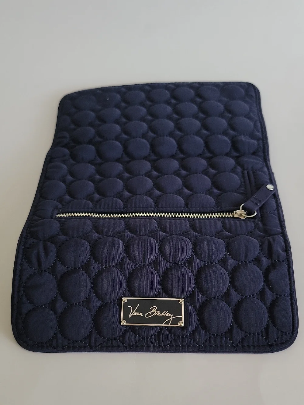 VERA BRADLEY DARK NAVY BLUE TRIFOlD CHECKBOOK WALLET - Picture 8 of 10